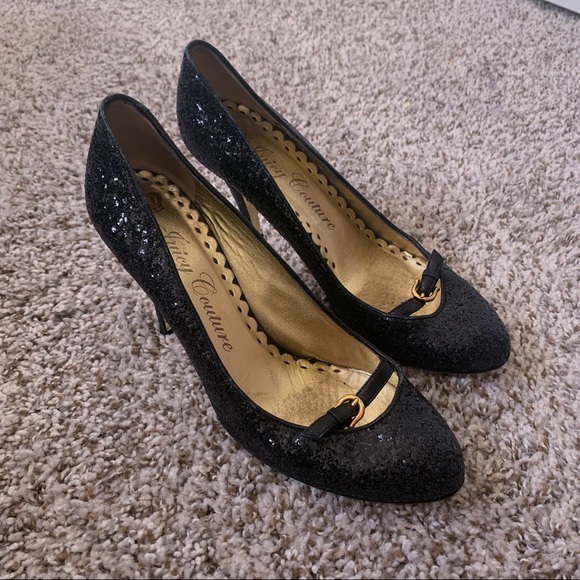 Sparkly Black Heels - Picture 1 of 2